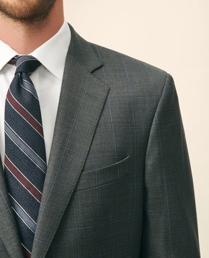 Classic Fit Wool Windowpane 1818 Suit, image 3