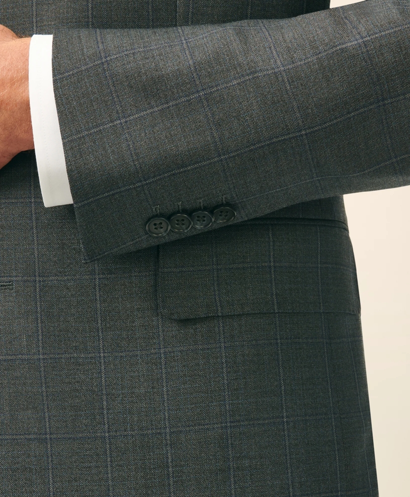 Classic Fit Wool Windowpane 1818 Suit, image 5