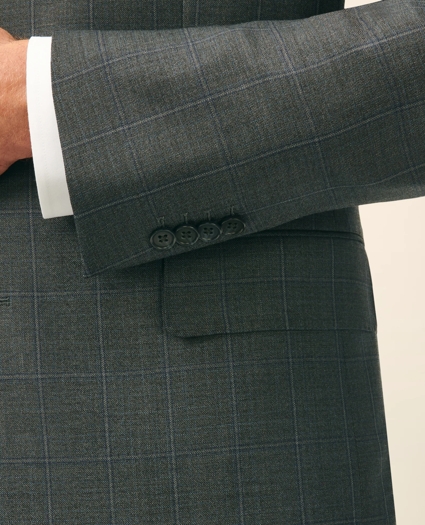 Classic Fit Wool Windowpane 1818 Suit, image 5