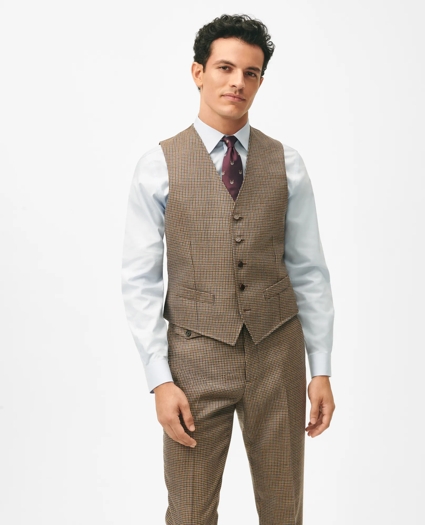 Slim Fit Guncheck Wool Suit Vest, image 1