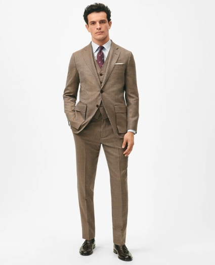 Slim Fit Guncheck Wool Suit Vest, image 2
