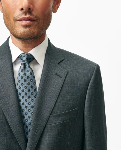 Slim Fit Wool Windowpane 1818 Suit, image 2