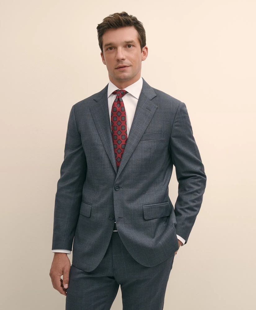 Slim Fit Wool Windowpane 1818 Suit, image 3