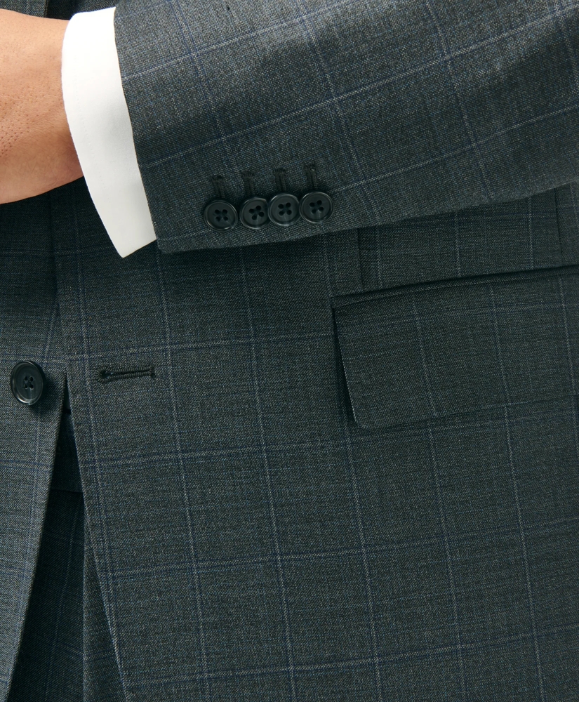 Slim Fit Wool Windowpane 1818 Suit, image 5