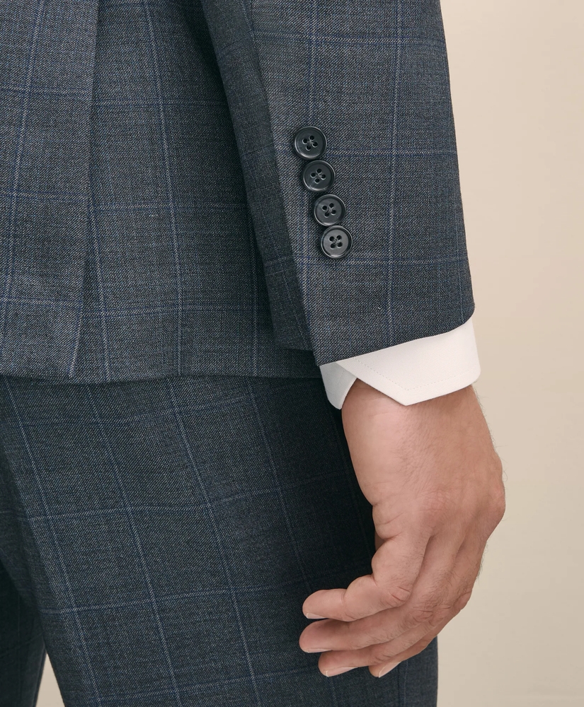 Slim Fit Wool Windowpane 1818 Suit, image 5