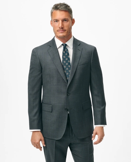 Traditional Fit Wool Windowpane 1818 Suit, image 1