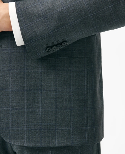 Traditional Fit Wool Windowpane 1818 Suit, image 5