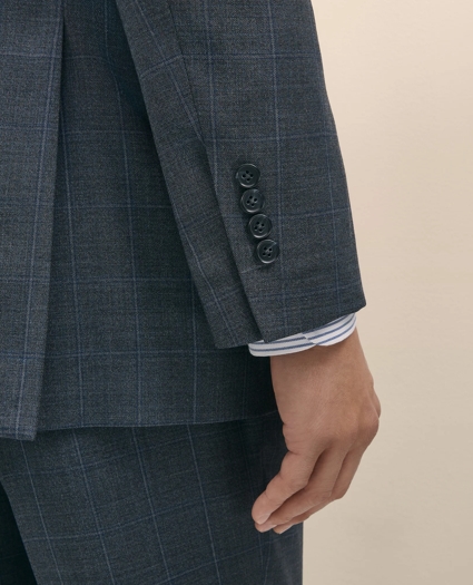 Traditional Fit Wool Windowpane 1818 Suit, image 5