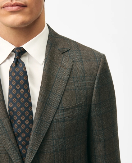 Slim Fit Wool Cashmere Checked 1818 Suit, image 2