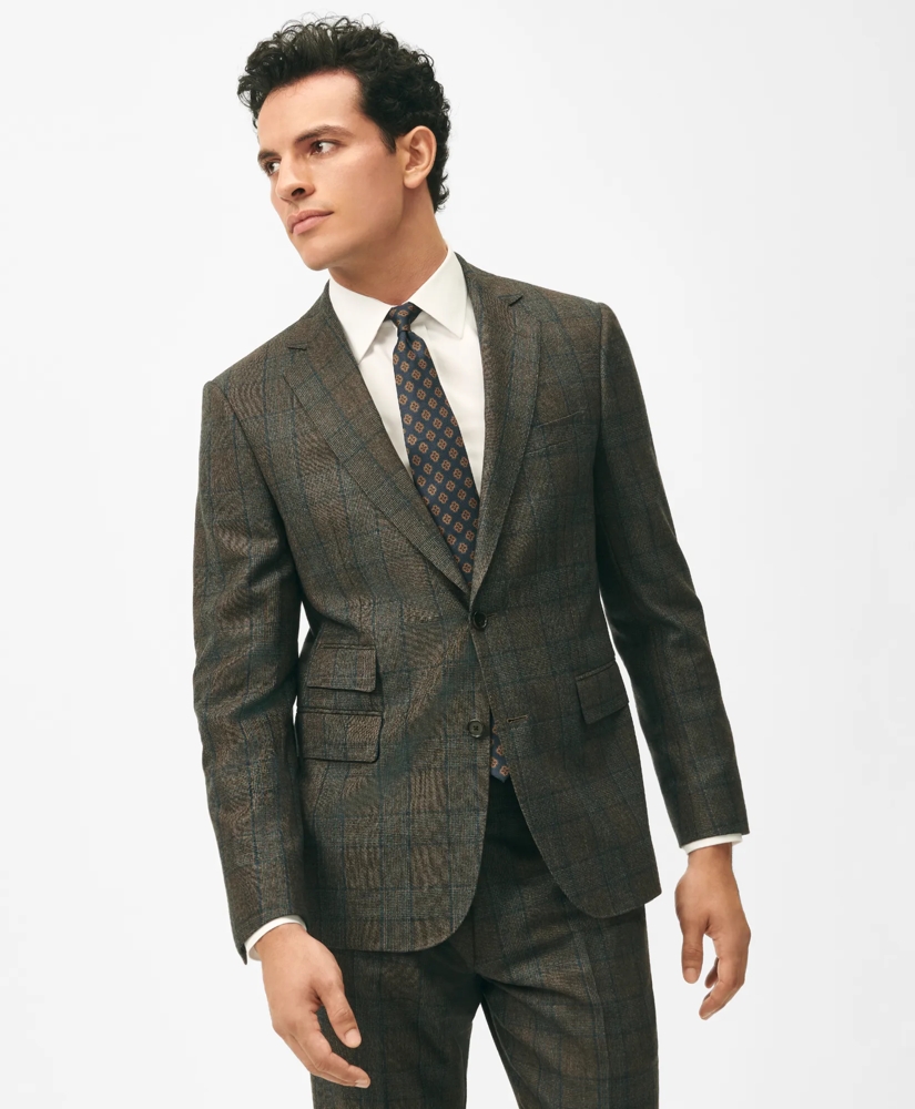 Slim Fit Wool Cashmere Checked 1818 Suit, image 3
