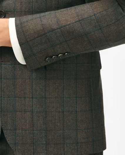 Slim Fit Wool Cashmere Checked 1818 Suit, image 5