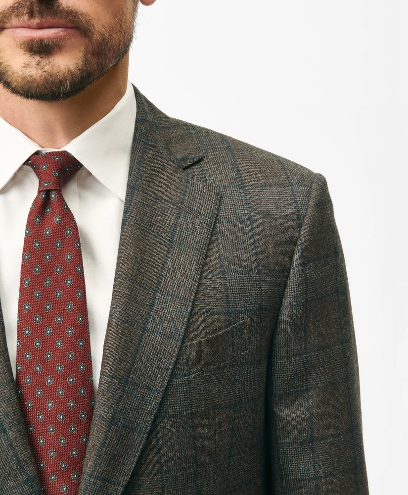 Traditional Fit Wool Cashmere Checked 1818 Suit, image 2