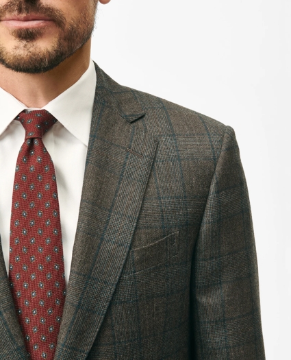 Traditional Fit Wool Cashmere Checked 1818 Suit, image 2