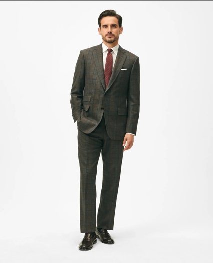 Traditional Fit Wool Cashmere Checked 1818 Suit, image 3
