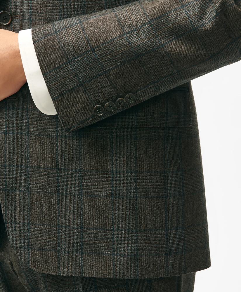 Traditional Fit Wool Cashmere Checked 1818 Suit, image 5