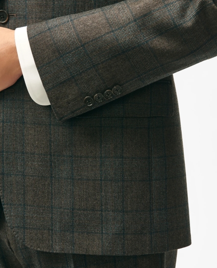 Traditional Fit Wool Cashmere Checked 1818 Suit, image 5