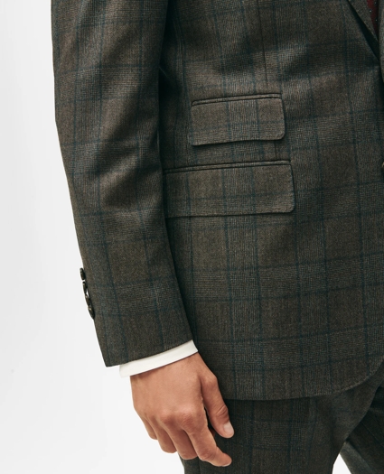 Traditional Fit Wool Cashmere Checked 1818 Suit, image 6