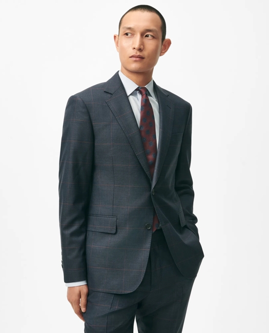 Brooks Brothers Men's Plain Flat Front Polyester Blend