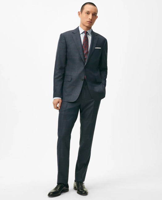 Brooks Brothers Men's Plain Flat Front Polyester Blend