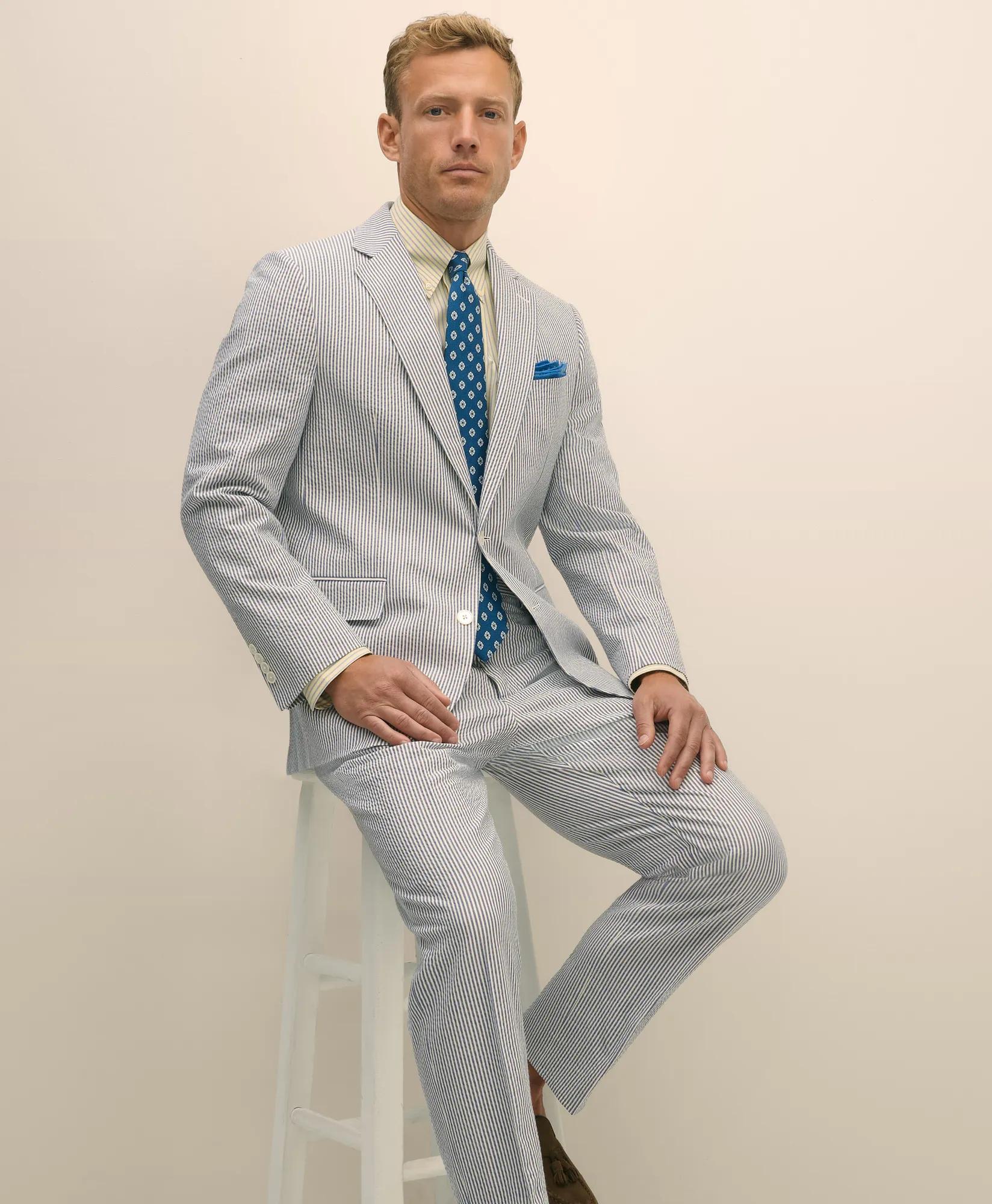 Classic Fit Cotton Seersucker 1818 Suit