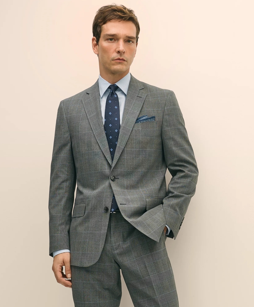 Brooks Brothers Explorer Collection Classic Fit Wool Check Suit Jacket