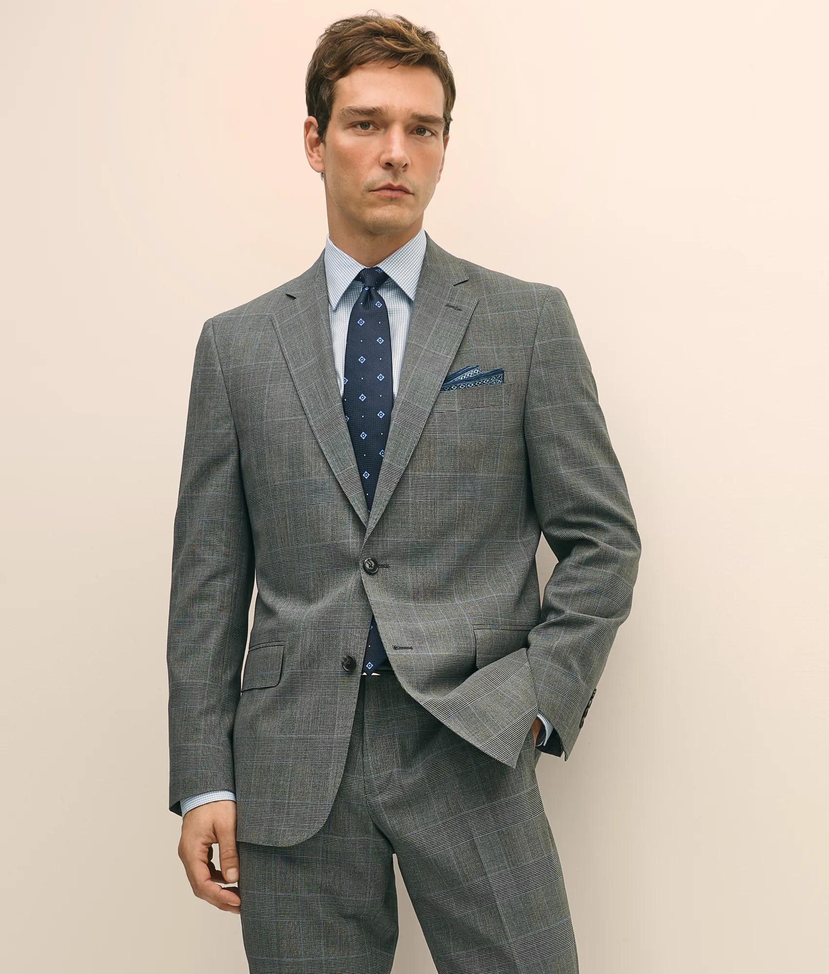 Explorer Collection Classic Fit Wool Check Suit Jacket
