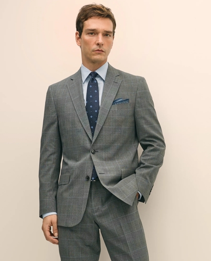 Brooks Brothers Explorer Collection Classic Fit Wool Check Suit Jacket, image 1