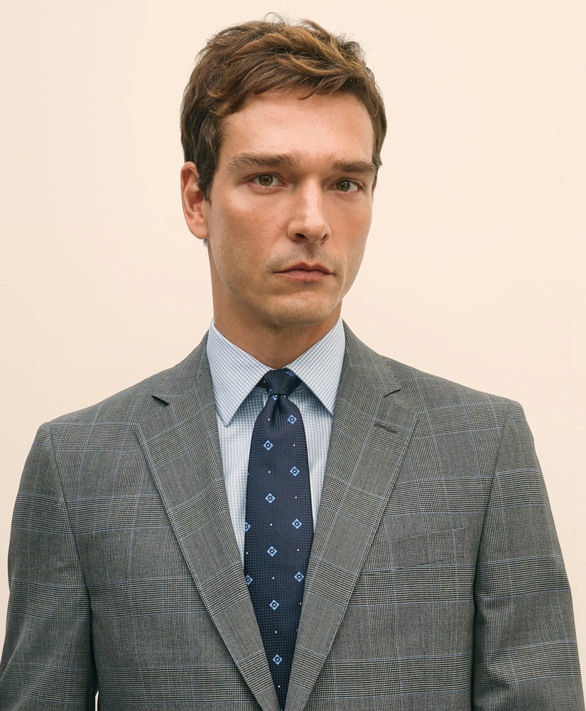 Brooks Brothers Explorer Collection Classic Fit Wool Check Suit Jacket, image 3