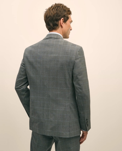 Brooks Brothers Explorer Collection Classic Fit Wool Check Suit Jacket, image 4