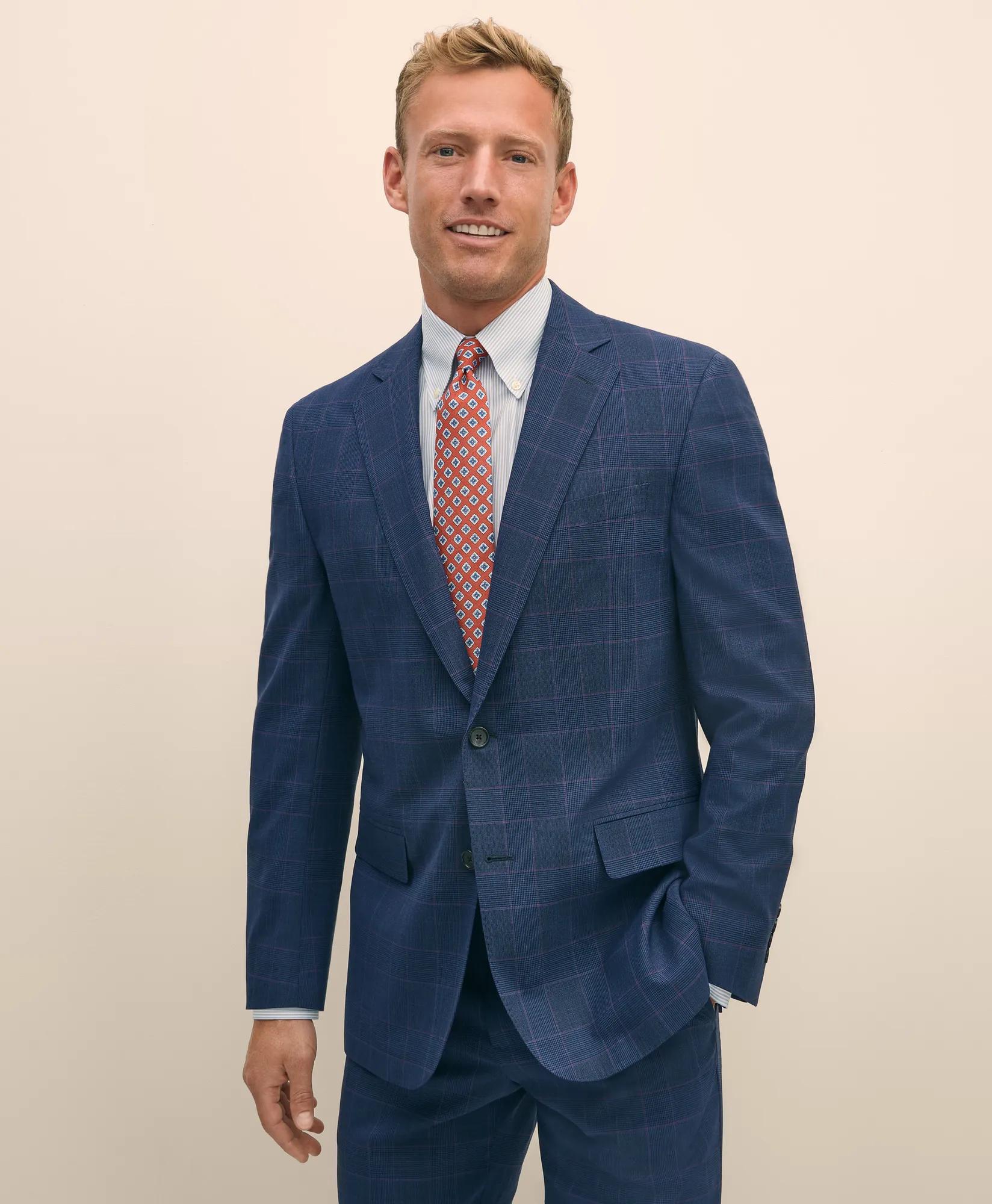 Explorer Collection Classic Fit Wool Check Suit Jacket