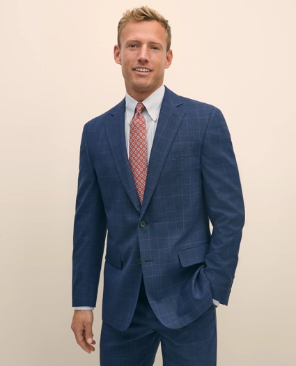 Brooks Brothers Explorer Collection Classic Fit Wool Check Suit Jacket, image 1
