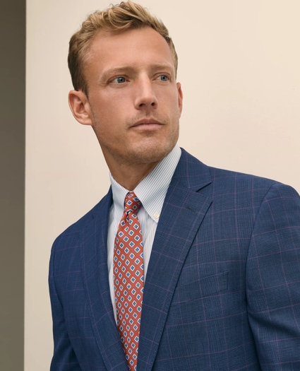 Brooks Brothers Explorer Collection Classic Fit Wool Check Suit Jacket, image 3