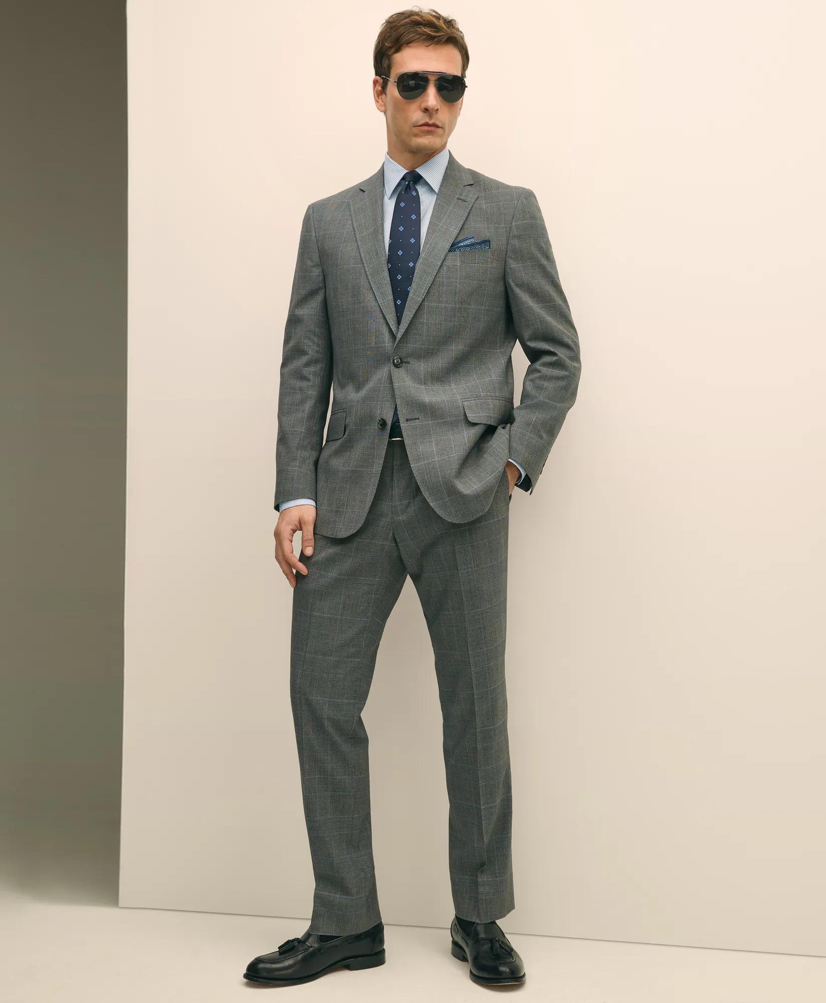 Explorer Collection Classic Fit Wool Check Suit Pants