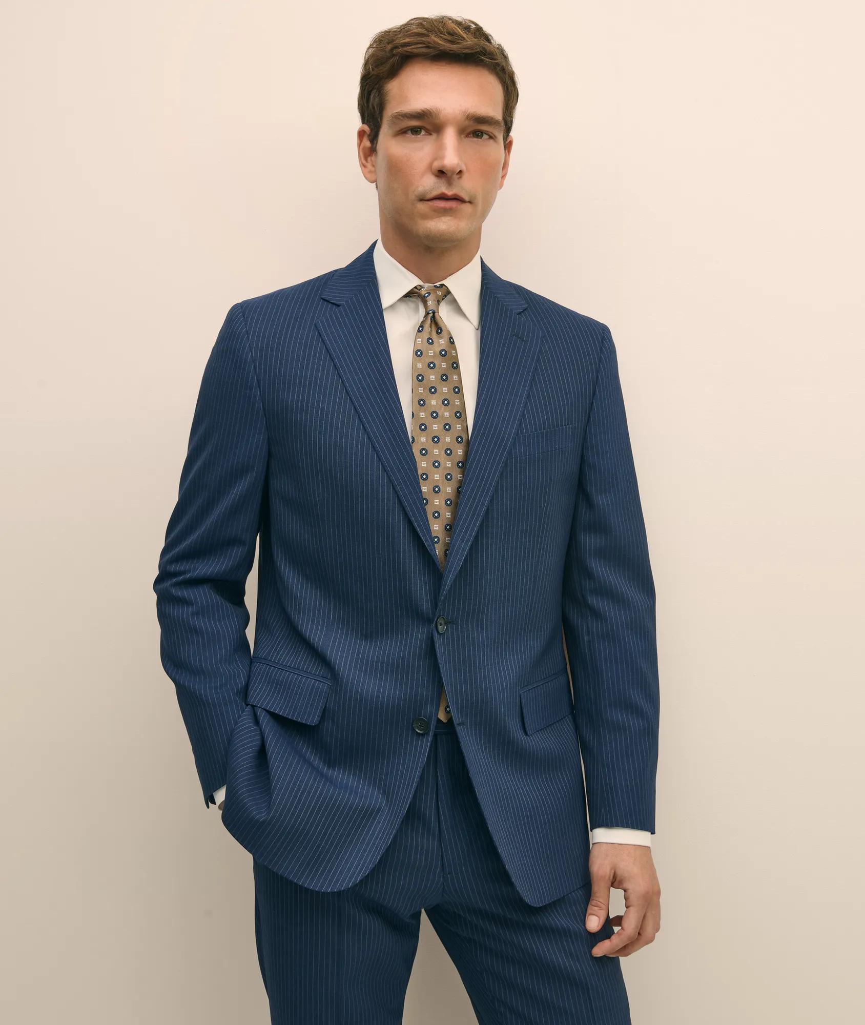 Explorer Collection Classic Fit Wool Pinstripe Suit Jacket
