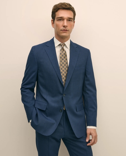 Brooks Brothers Explorer Collection Classic Fit Wool Pinstripe Suit Jacket, image 1