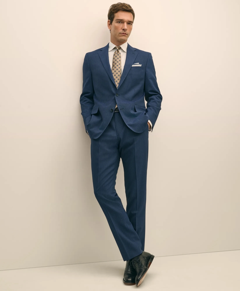 Brooks Brothers Explorer Collection Classic Fit Wool Pinstripe Suit Jacket, image 2