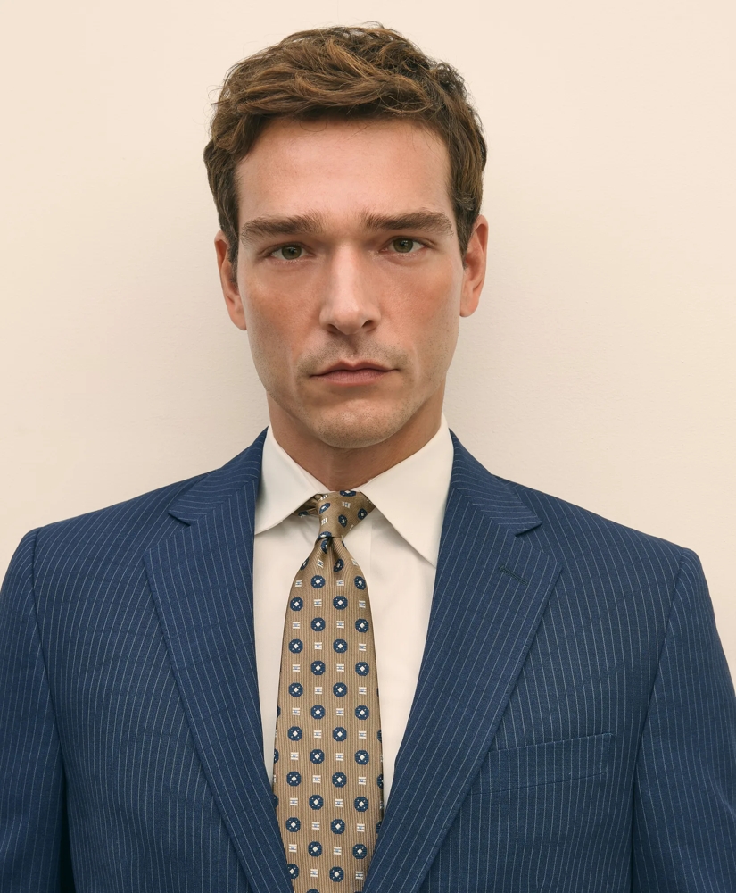 Brooks Brothers Explorer Collection Classic Fit Wool Pinstripe Suit Jacket, image 3