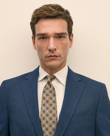 Brooks Brothers Explorer Collection Classic Fit Wool Pinstripe Suit Jacket, image 3