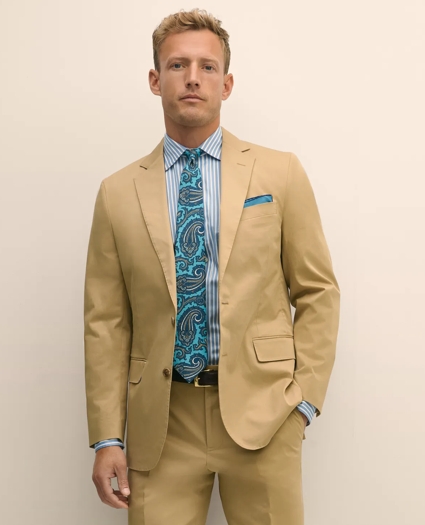Classic Fit Stretch Cotton Twill Suit Jacket, image 4