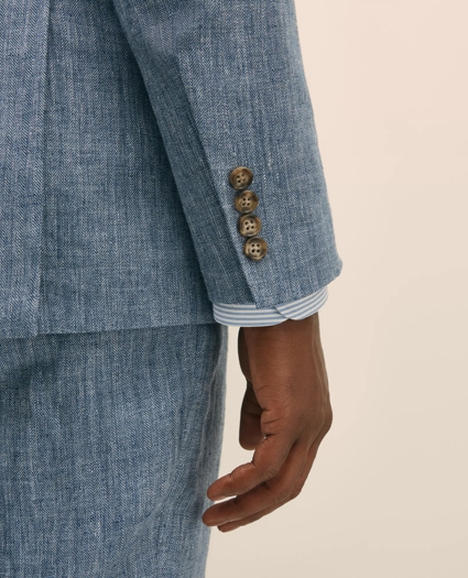 Classic Fit Herringbone Linen Suit Jacket, image 6