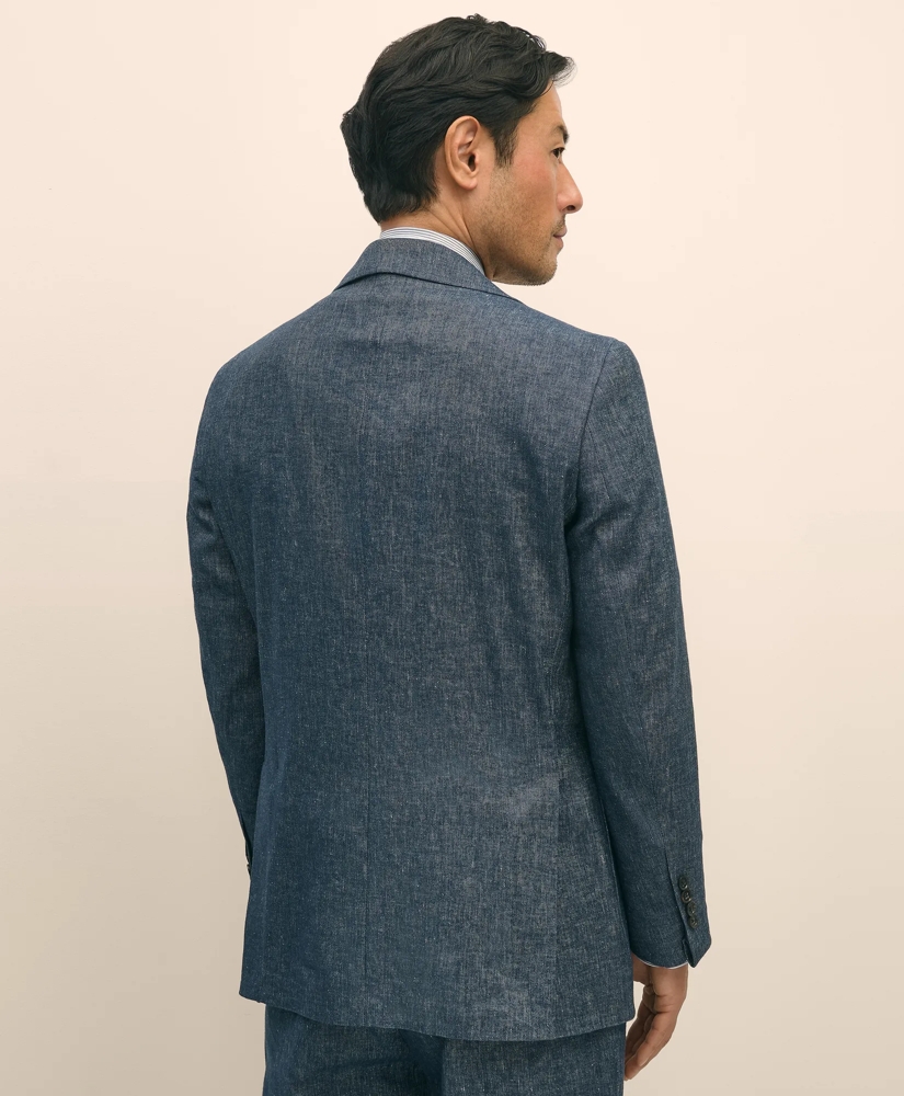 Slim Fit Twill Stretch Cotton-Linen Suit Jacket, image 3
