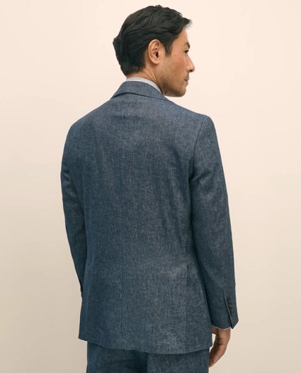 Slim Fit Twill Stretch Cotton-Linen Suit Jacket, image 3