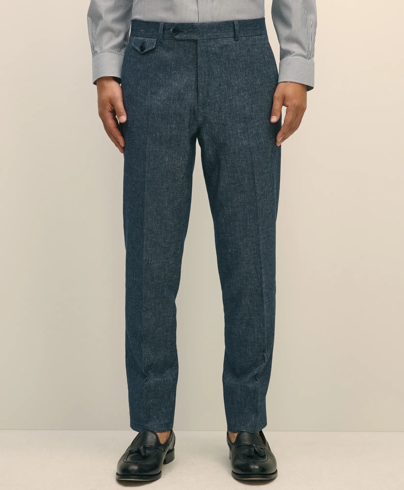 Slim Fit Twill Stretch Cotton-Linen Suit Pants, image 2
