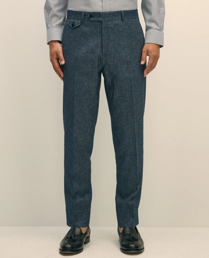 Slim Fit Twill Stretch Cotton-Linen Suit Pants, image 2