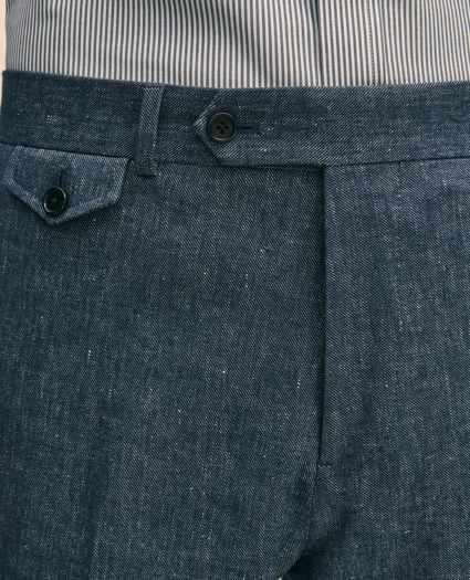 Slim Fit Twill Stretch Cotton-Linen Suit Pants, image 4