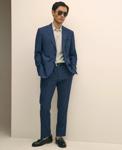 Brooks Brothers Explorer Collection Slim Fit Wool Pinstripe Suit Jacket, image 2