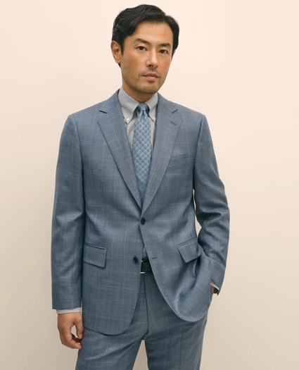 Slim Fit Wool Overcheck 1818 Suit, image 1