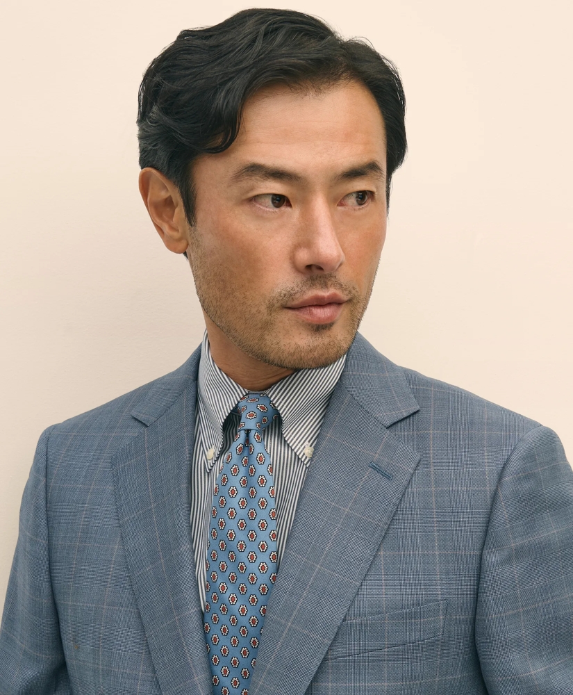 Slim Fit Wool Overcheck 1818 Suit, image 3
