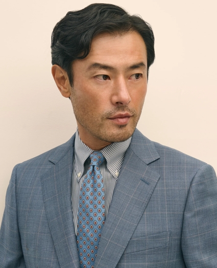 Slim Fit Wool Overcheck 1818 Suit, image 3