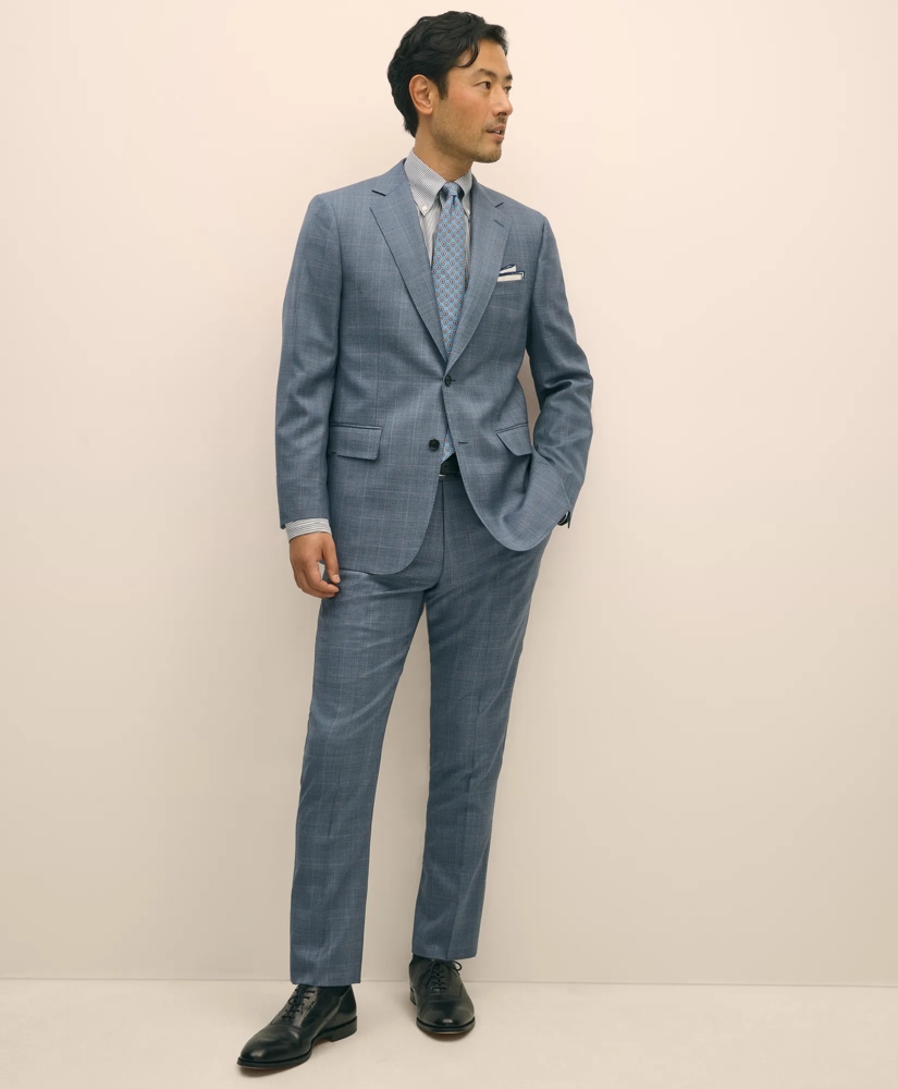Slim Fit Wool Overcheck 1818 Suit, image 4